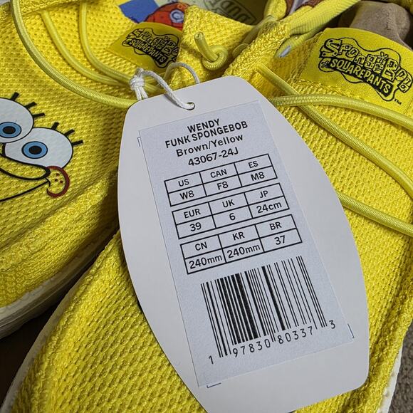 Hey Dude Wendy Funk SpongeBob Shoes Women’s 8 NWTNew in box - Picture 9 of 10